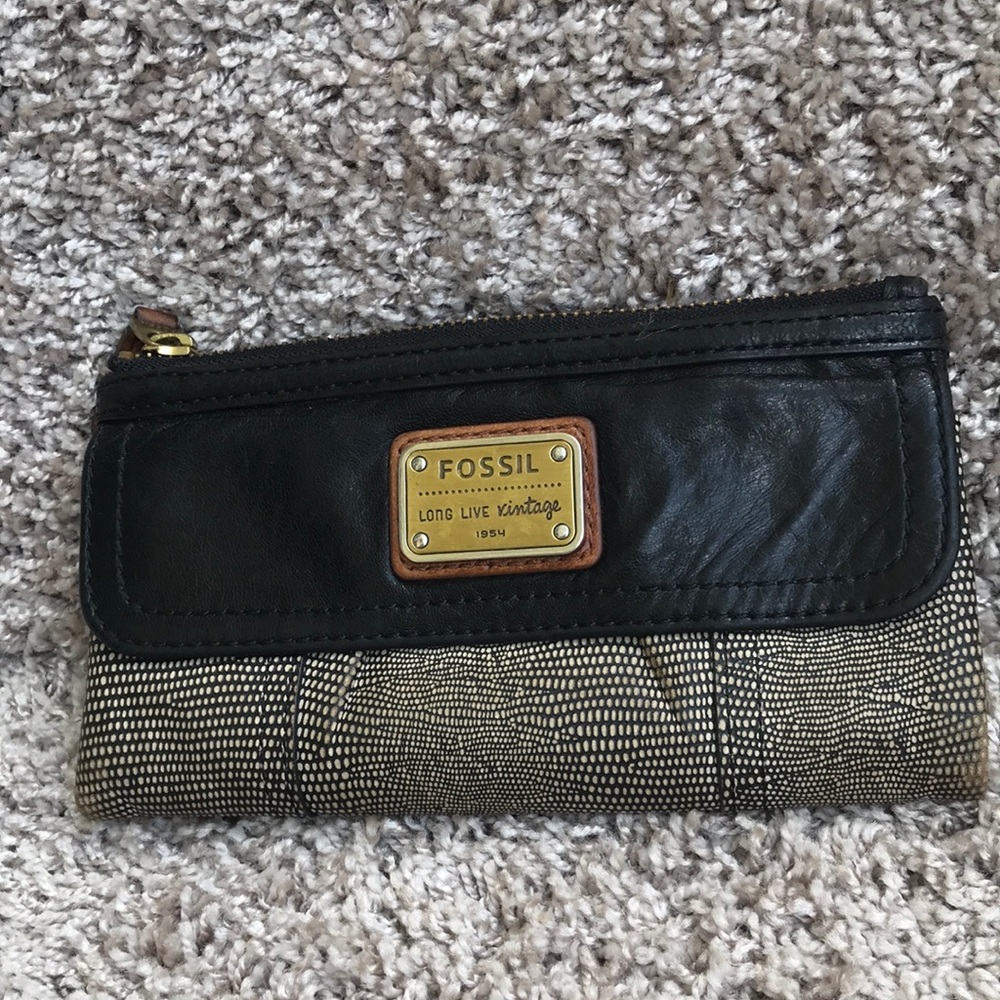 Fossil Snake Print Wallet